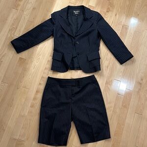 Teenflo suit- navy pinstripe blazer and shorts